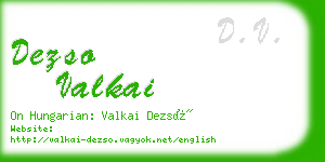 dezso valkai business card